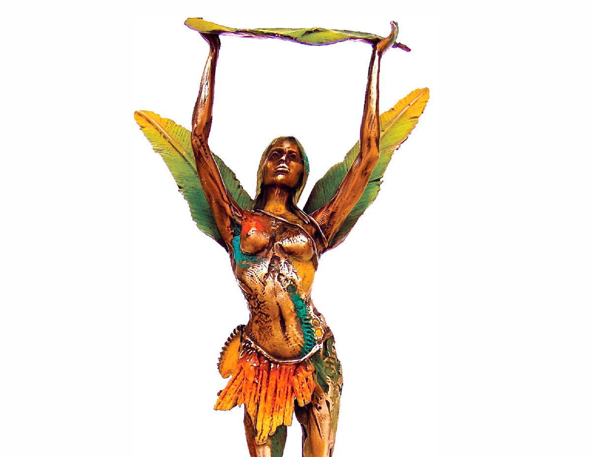 Feather Lite bronze sculpture by Nano Lopez