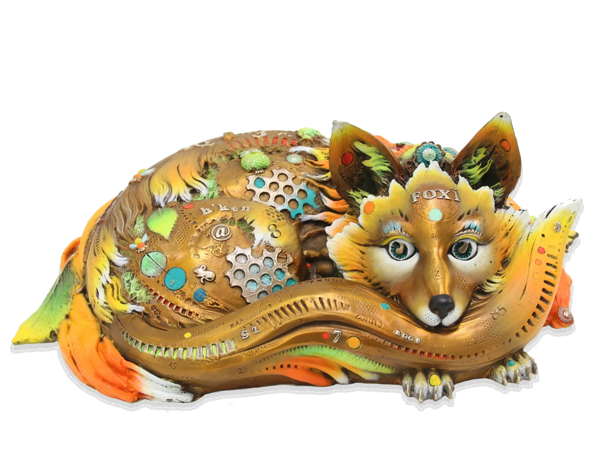Foxy Medium bronze sculpture by Nano Lopez