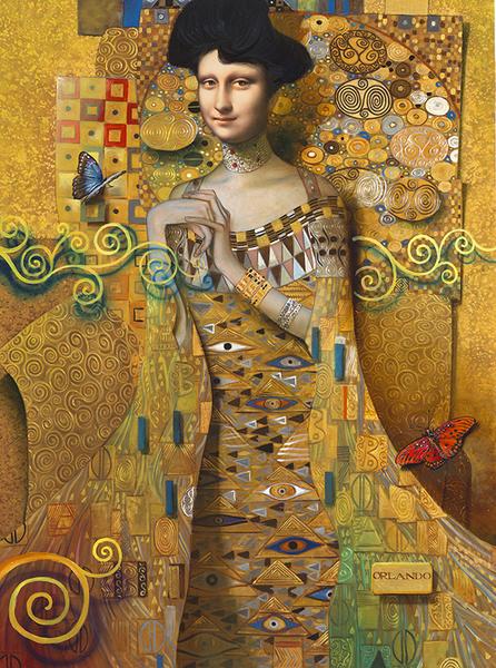 KLIMT VS DA VINCI MONALISA by Orlando Quevedo