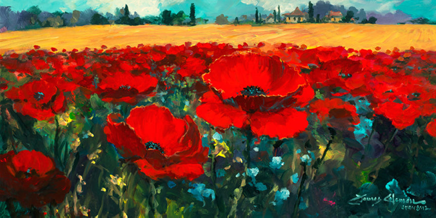 Poppies In The Summer Breeze by James Coleman