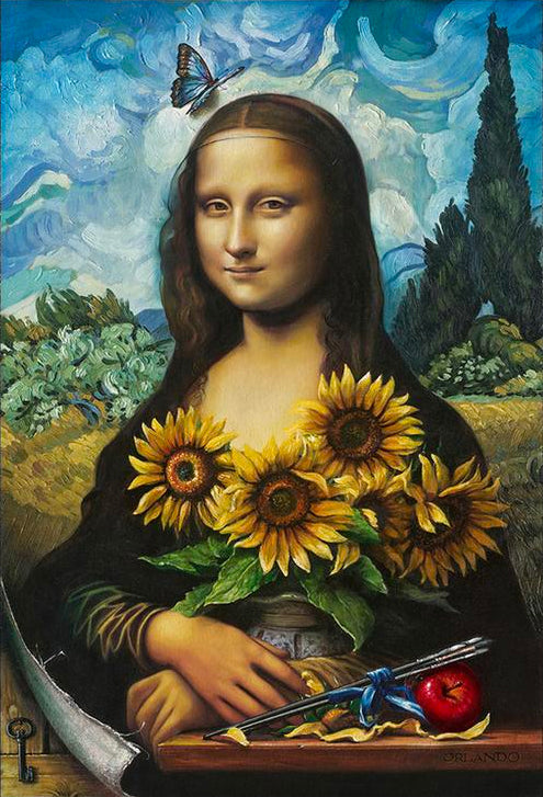 VAN GOGH Vs LEONARDO MONALISA by Orlando Quevedo