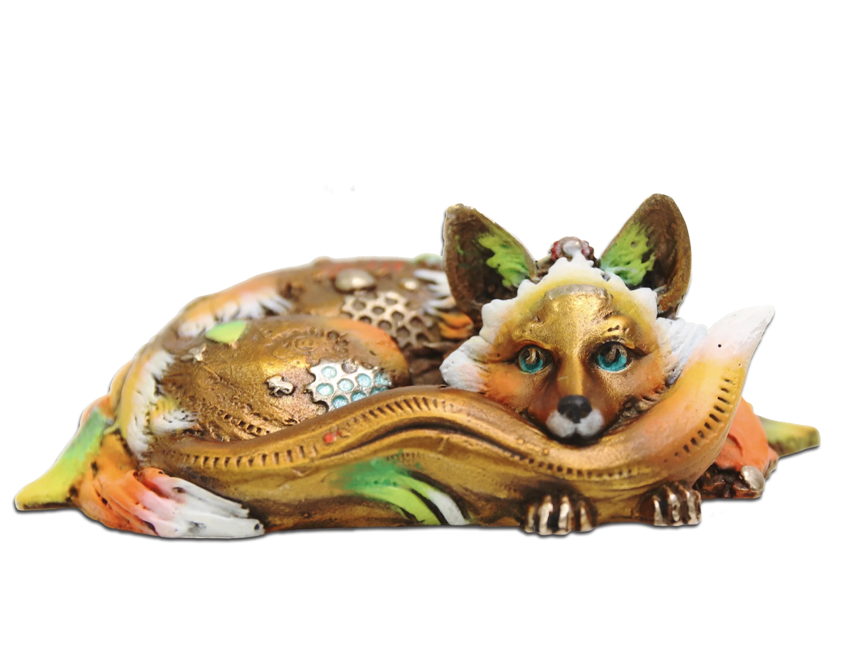 Foxy Micro bronze sculpture by Nano Lopez