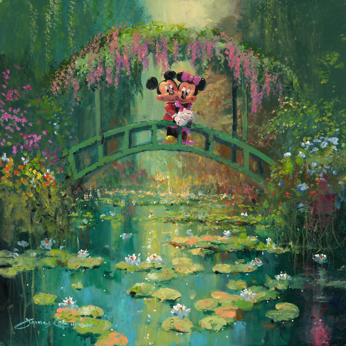Mickey And Minnie at Giverny by James Coleman