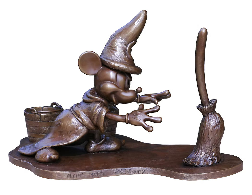 Mickey the Reluctant Sorcerer Bronze by Michael Maiden — photograph 5