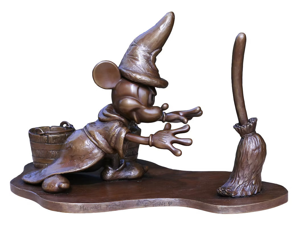 Mickey the Reluctant Sorcerer Bronze by Michael Maiden — photograph 5