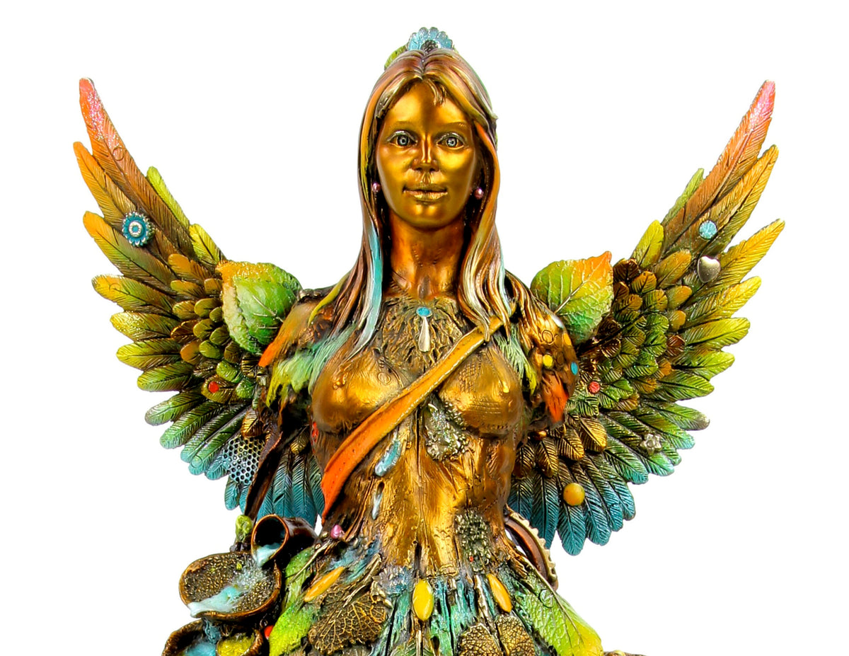 Maria and the Seeds bronze sculpture by Nano Lopez