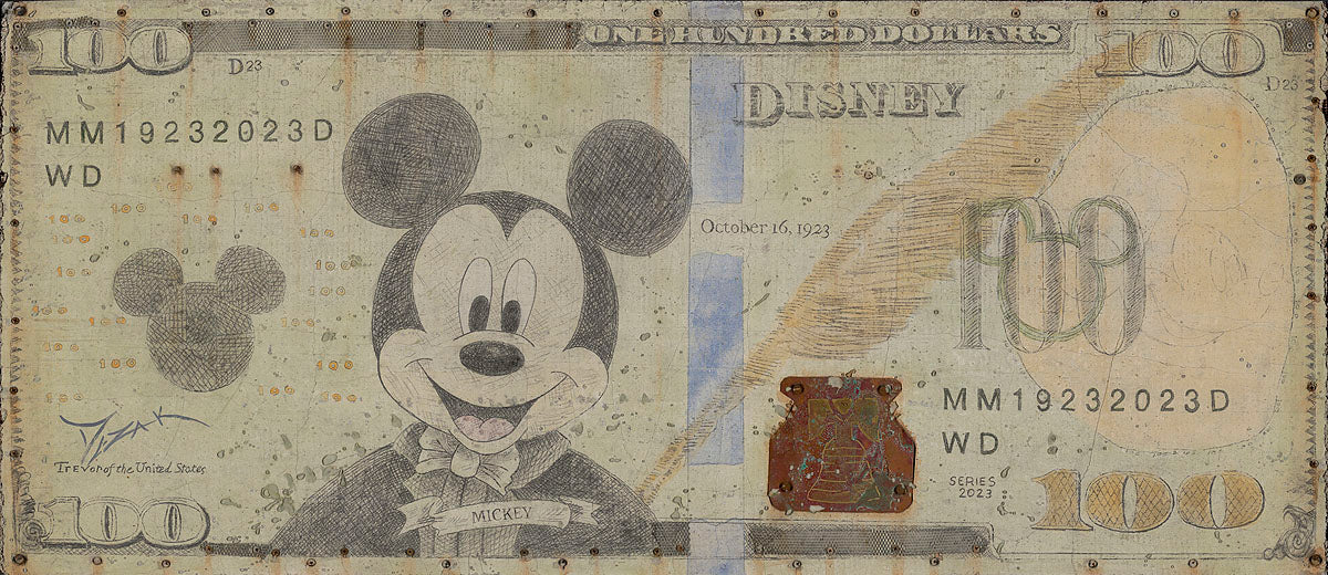 Mickey "100 Hundred Dollar Bill by Trevor Mezak