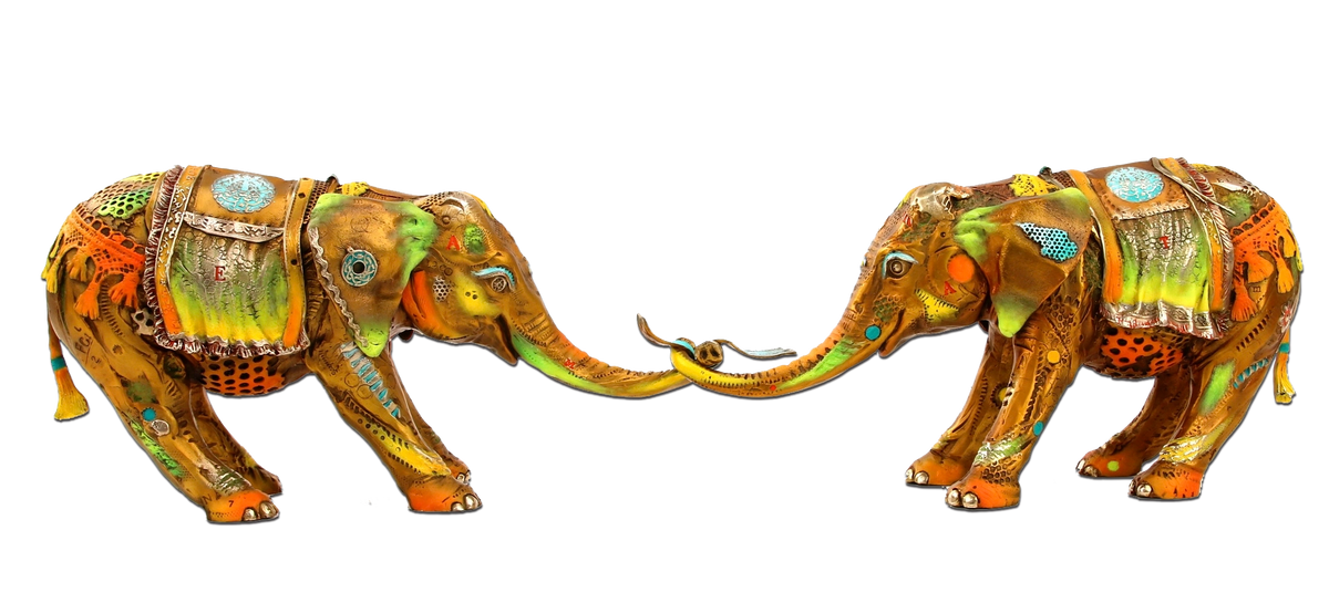 Twins bronze sculpture by Nano Lopez